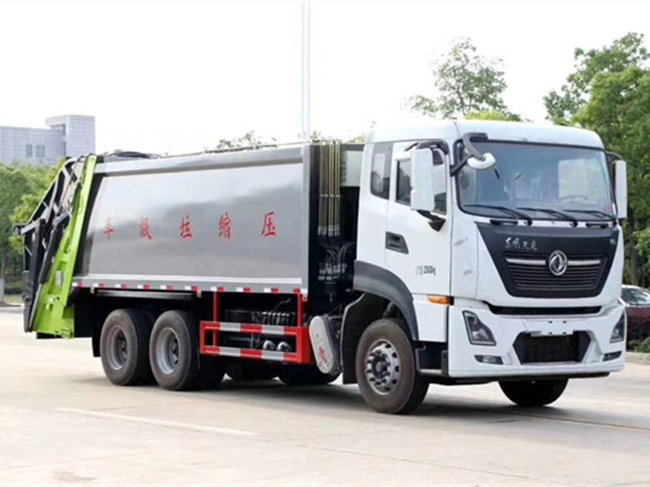 東風(fēng)天龍20方壓縮垃圾車-國六后雙橋壓縮垃圾車